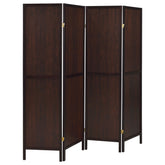 Orleans Furniture - Coaster - Deepika 4-Panel Room Divider Folding Screen Rustic Tobacco - 961414