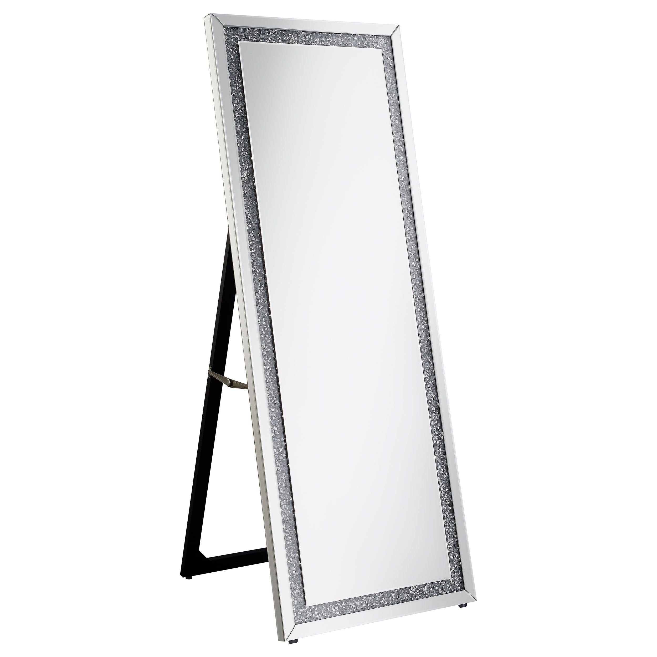 Orleans Furniture - Coaster - Seraphina 24 x 64 Inch Acrylic Framed Standing Mirror Silver - 961421