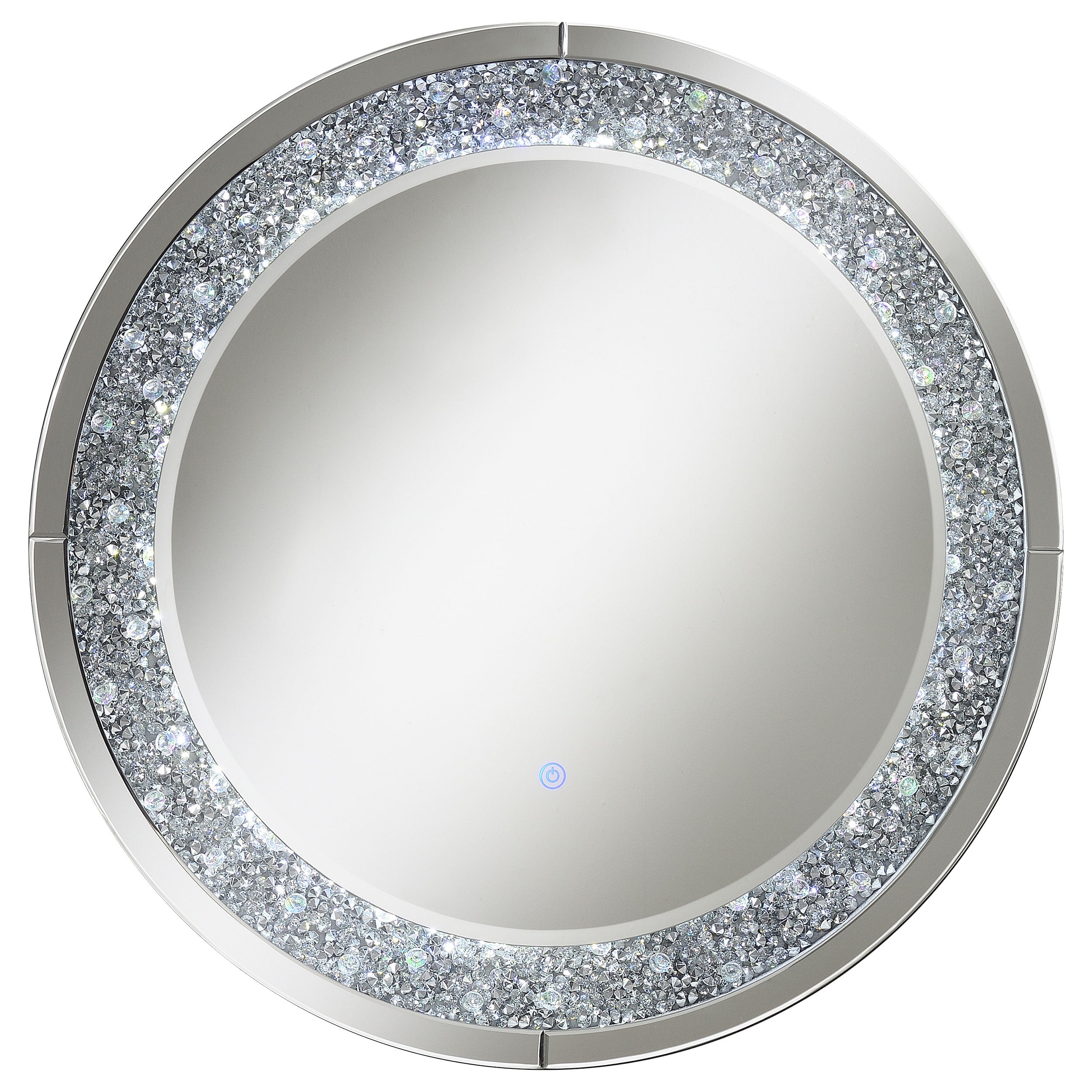 Orleans Furniture - Coaster - Lixue 32 x 32 Inch Round Wall Mirror LED Lighting Silver - 961428