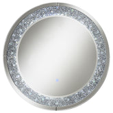 Orleans Furniture - Coaster - Lixue 32 x 32 Inch Round Wall Mirror LED Lighting Silver - 961428