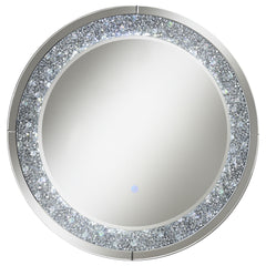 Orleans Furniture - Coaster - Lixue 32 x 32 Inch Round Wall Mirror LED Lighting Silver - 961428