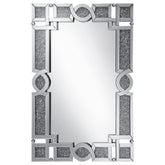 Orleans Furniture - Coaster - Jackie 32 x 47 Inch Acrylic Crystal Frame Wall Mirror Silver - 961444