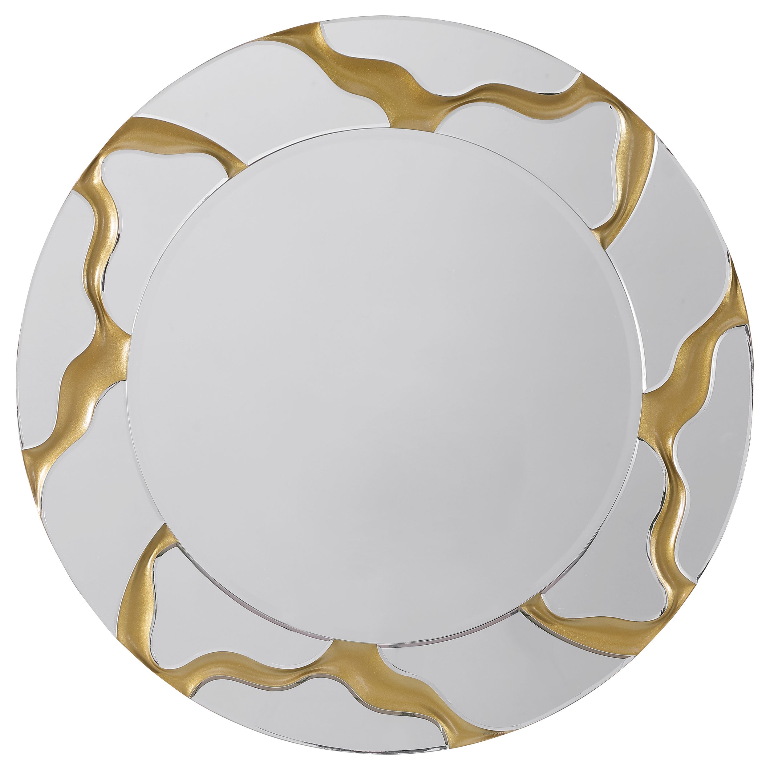 Orleans Furniture - Coaster - Dorinda 36 x 36 Inch Round Kintsugi Style Wall Mirror Gold - 961455