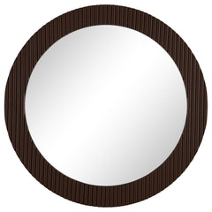 Orleans Furniture - Coaster - Dexter 40 x 40 Inch Round Reeding Frame Wall Mirror Brown - 961463