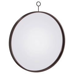Orleans Furniture - Coaster - Gwyneth 30 x 35 Inch Round Wall Mirror Black Nickel - 961495