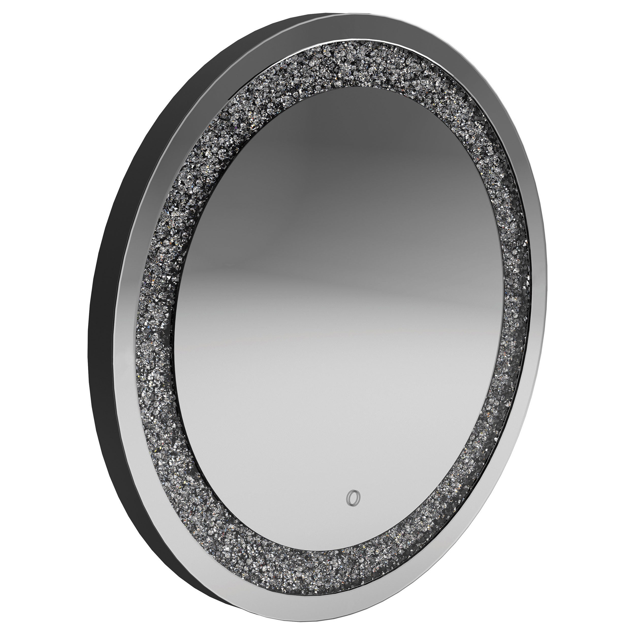 Orleans Furniture - Coaster - Landar 32 x 32 Inch Round LED Light Wall Mirror Silver - 961525