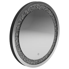 Orleans Furniture - Coaster - Landar 32 x 32 Inch Round LED Light Wall Mirror Silver - 961525
