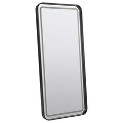 Orleans Furniture - Coaster - Glendora LED Standing Mirror with Bluetooth Speaker Black - 961548