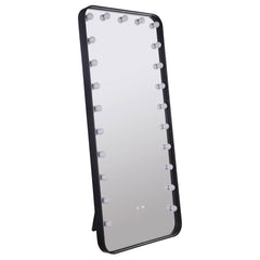 Orleans Furniture - Coaster - Canton 32 x 71 Inch LED Standing Mirror with Speakers Black - 961577