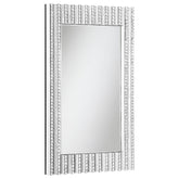 Orleans Furniture - Coaster - Aideen 32 x 47 Inch Acrylic Crystal Wall Mirror Silver - 961614