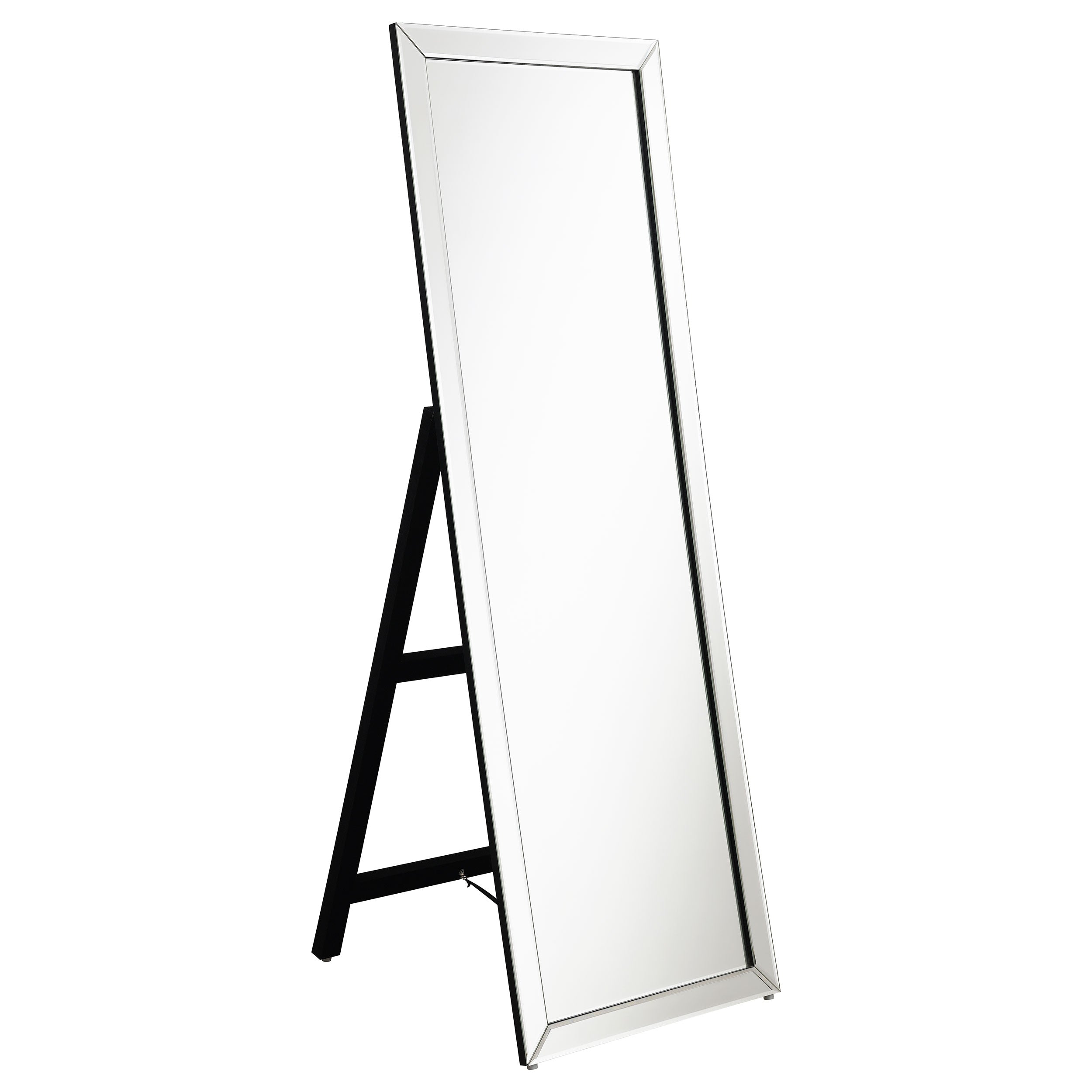 Orleans Furniture - Coaster - Soline 22 x 61 Inch Framed Standing Floor Mirror Silver - 961633