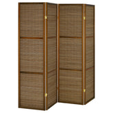 Orleans Furniture - Coaster - Browning 4-panel Bamboo Room Divider Folding Screen Walnut - 961638