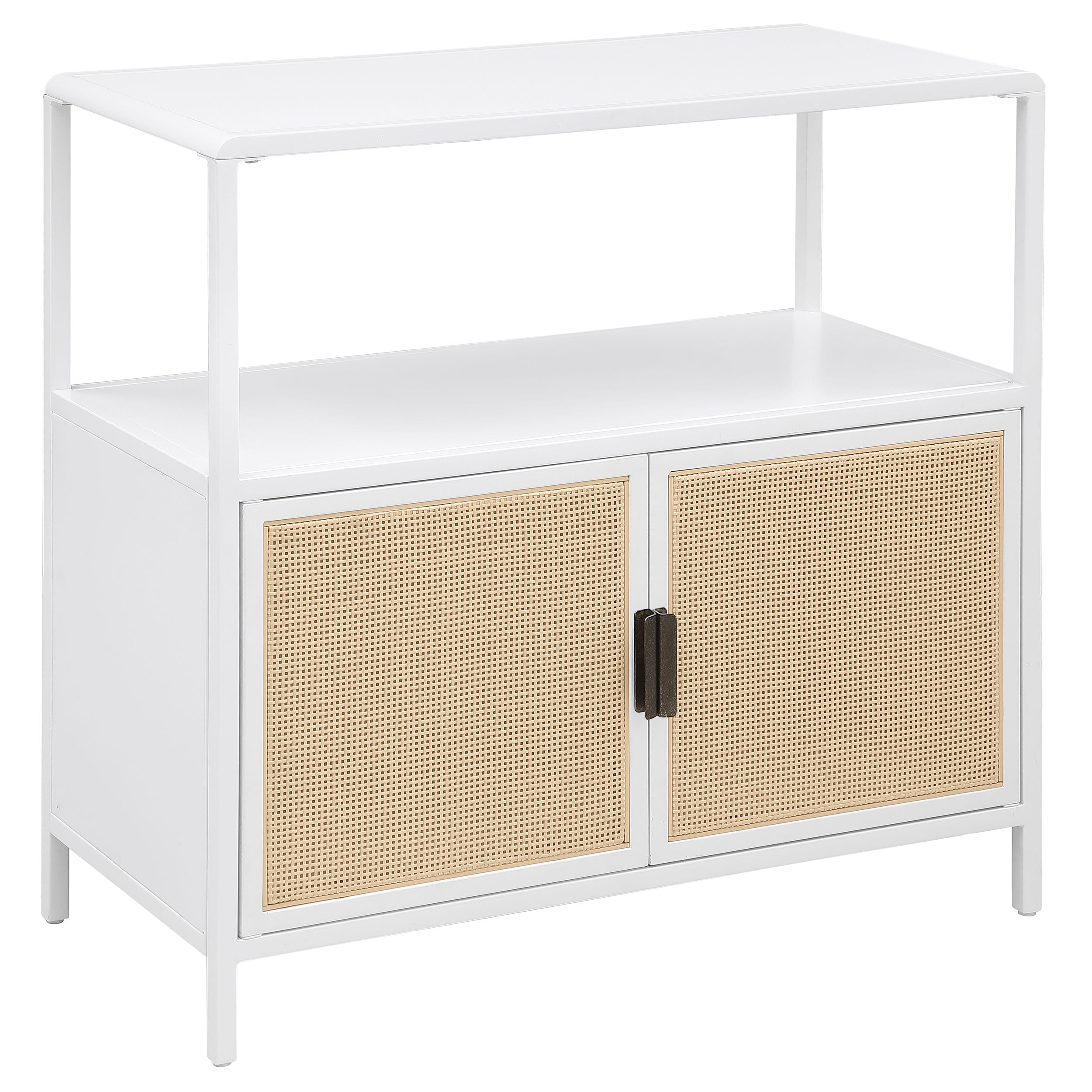 Orleans Furniture - Coaster - Amherst 2-door Radio Weave Cane Metal Accent Cabinet White - 961642