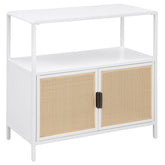 Orleans Furniture - Coaster - Amherst 2-door Radio Weave Cane Metal Accent Cabinet White - 961642