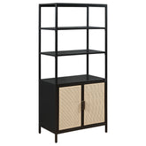 Orleans Furniture - Coaster - Amherst 3-shelf Radio Weave Cane Metal Accent Cabinet Black - 961651