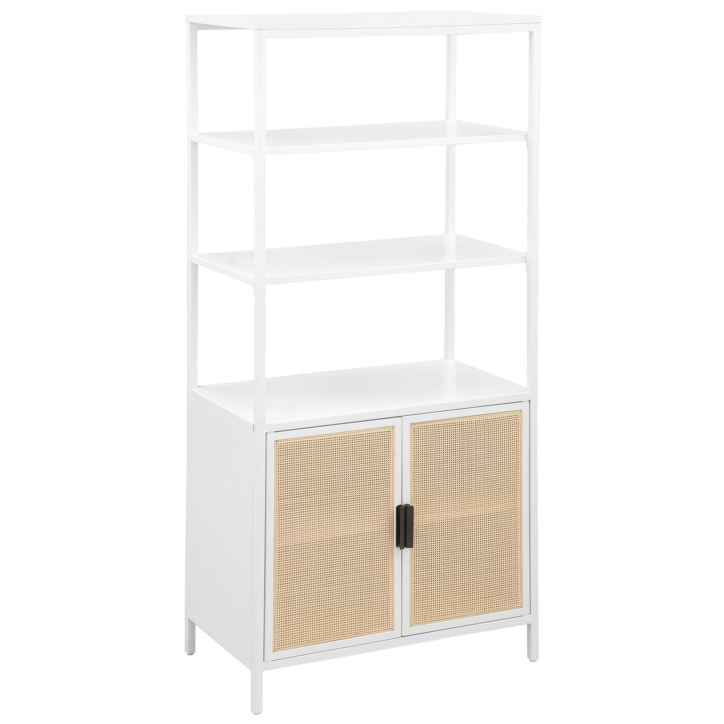 Orleans Furniture - Coaster - Amherst 3-shelf Radio Weave Cane Metal Accent Cabinet White - 961652