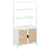 Orleans Furniture - Coaster - Amherst 3-shelf Radio Weave Cane Metal Accent Cabinet White - 961652