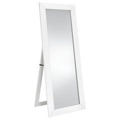 Orleans Furniture - Coaster - Cadence Tempered Glass Full Length Mirror White High Gloss - 961656