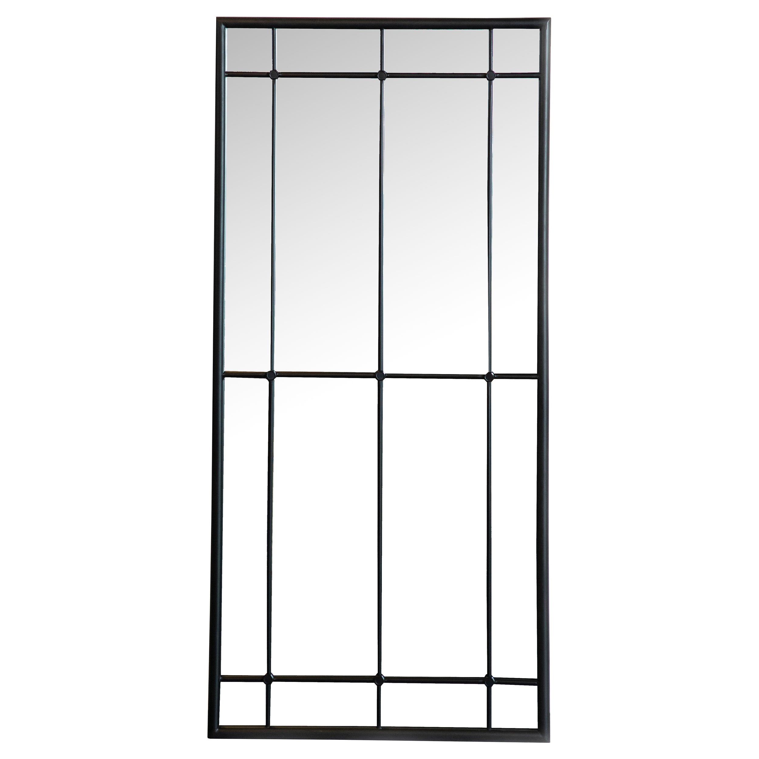 Orleans Furniture - Coaster - Annetta 24 x 52 Inch Window Pane Floor or Wall Mirror Black - 962913