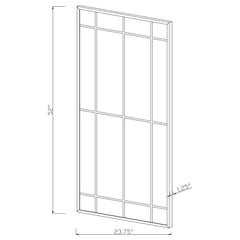 Annetta 24 x 52 Inch Window Pane Floor or Wall Mirror Black