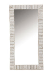 Orleans Furniture - Coaster - Pino 34 x 68 Inch Wood Framed Floor Mirror White - 963488
