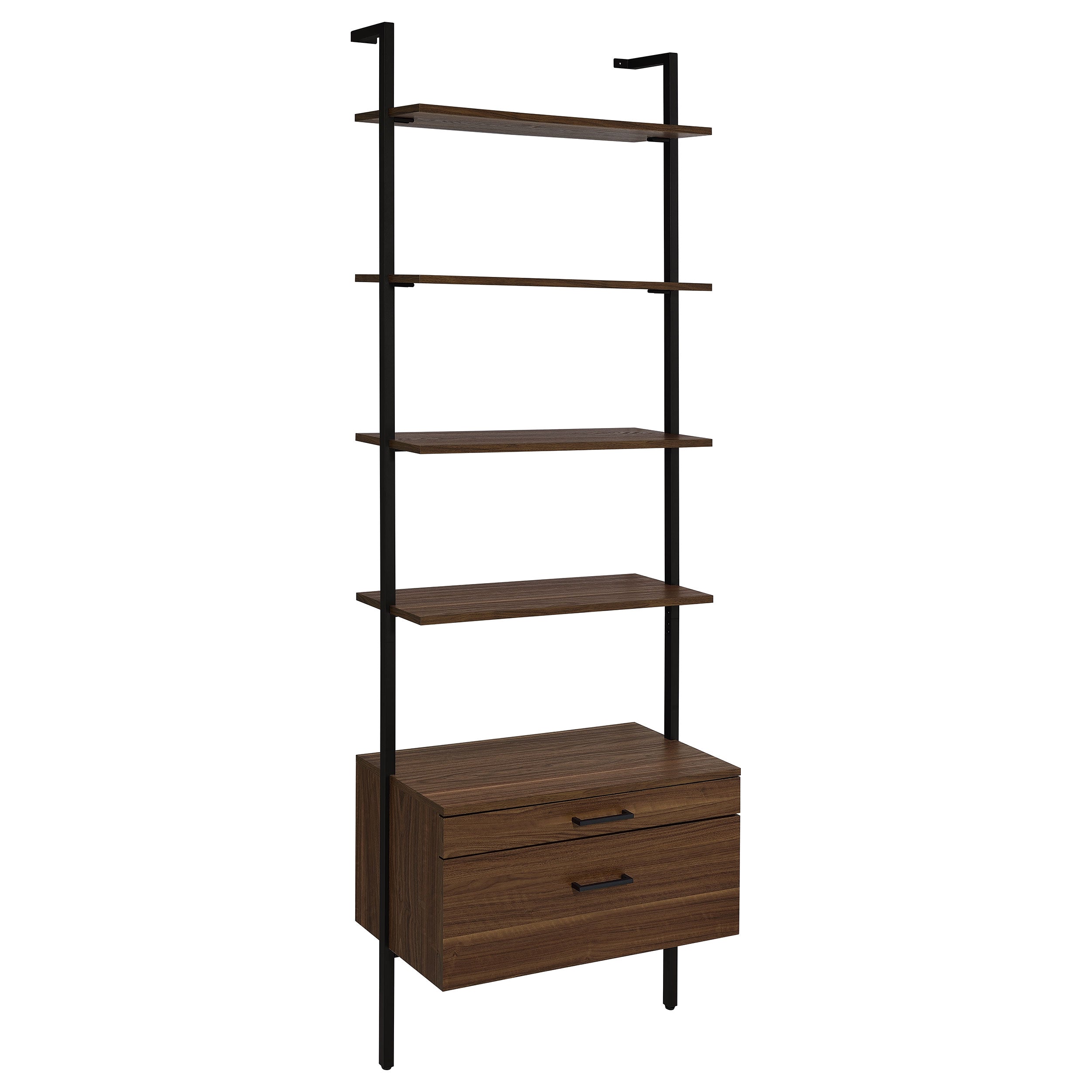 Orleans Furniture - Coaster - Owens 96-inch 4-shelf Storage Wall Bookshelf Walnut - 980074