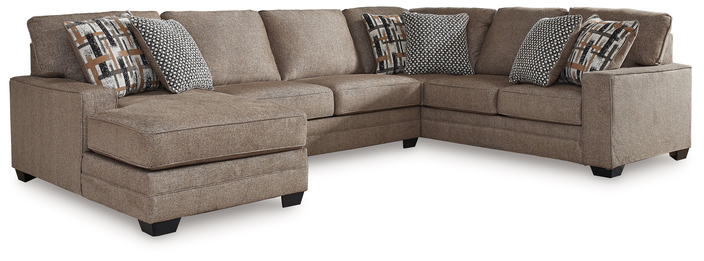 Orleans Furniture - Ashley Furniture - Cannonbrook Sectional - RAF 3-Piece Sectional with Chaise / Nutmeg - 98201S1