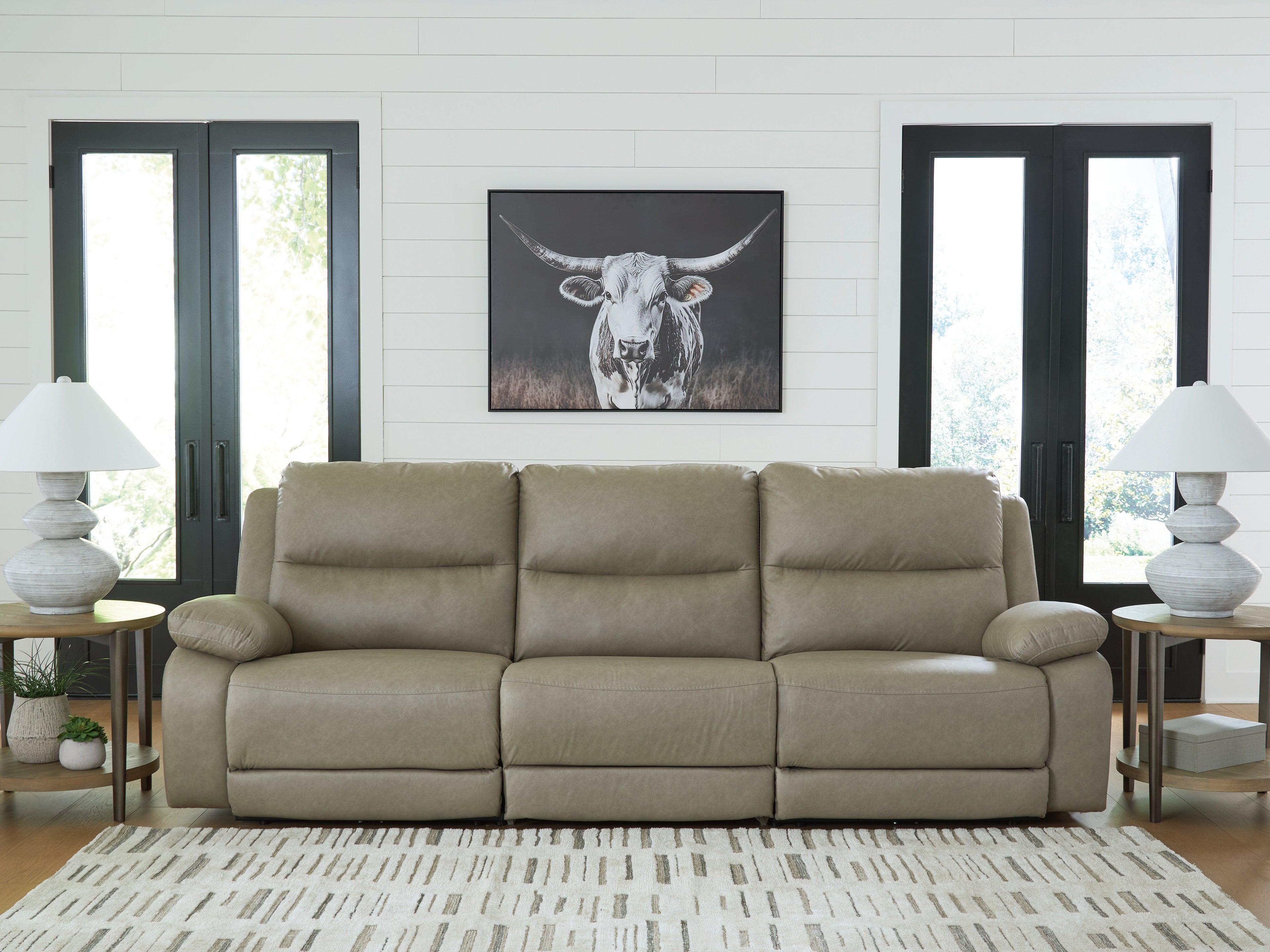 Orleans Furniture - Ashley Furniture - Narwhal Place Sectional - 5-Piece Power Reclining Sectional / Pebble - PC99201S8
