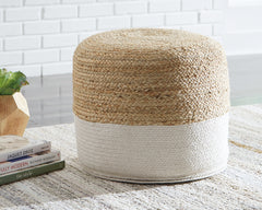 Orleans Furniture - Ashley Furniture - Sweed Valley Pouf - Pouf / Natural/White - A1000420