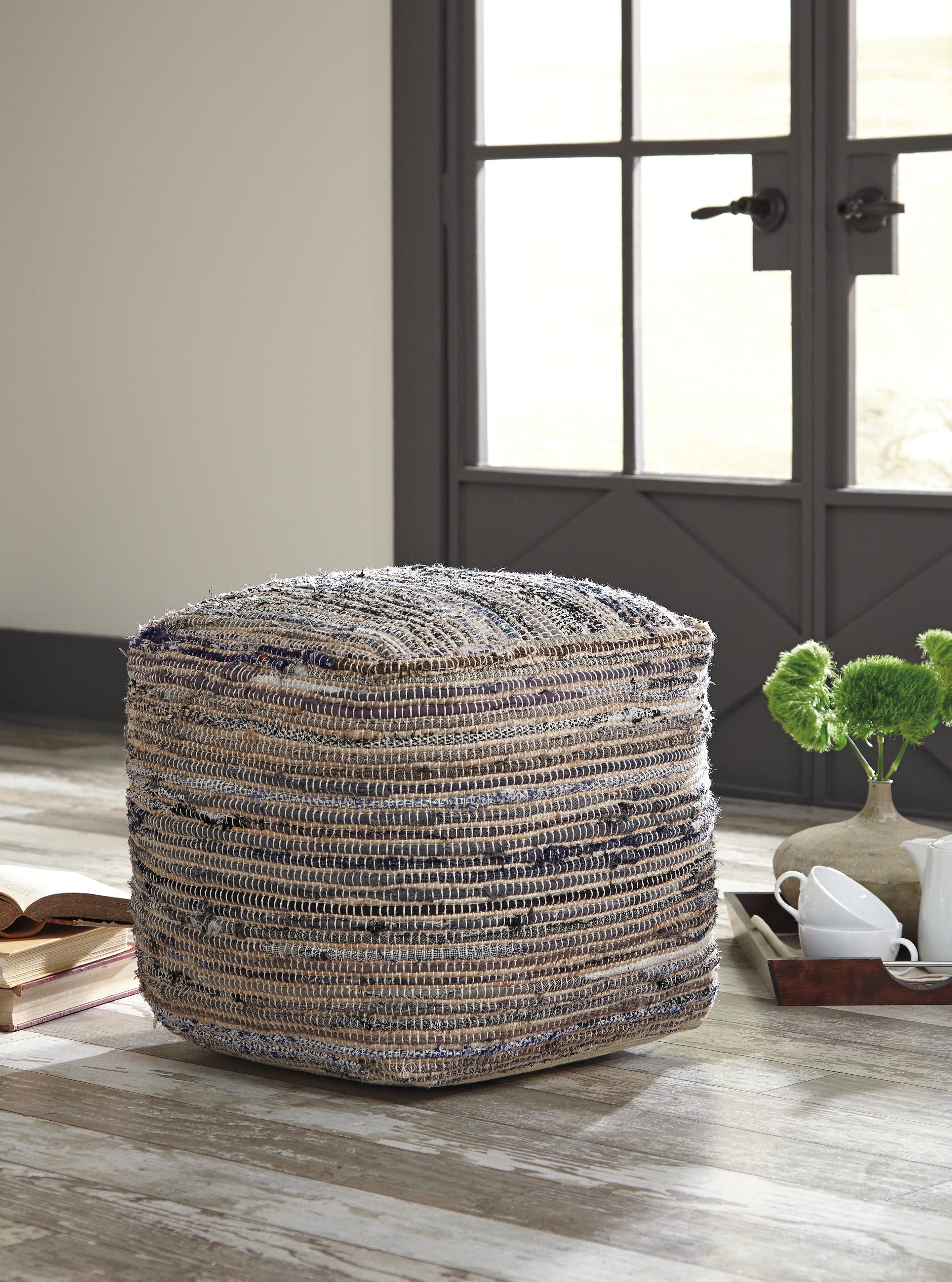 Orleans Furniture - Ashley Furniture - Absalom Pouf - Pouf / Denim - A1000550