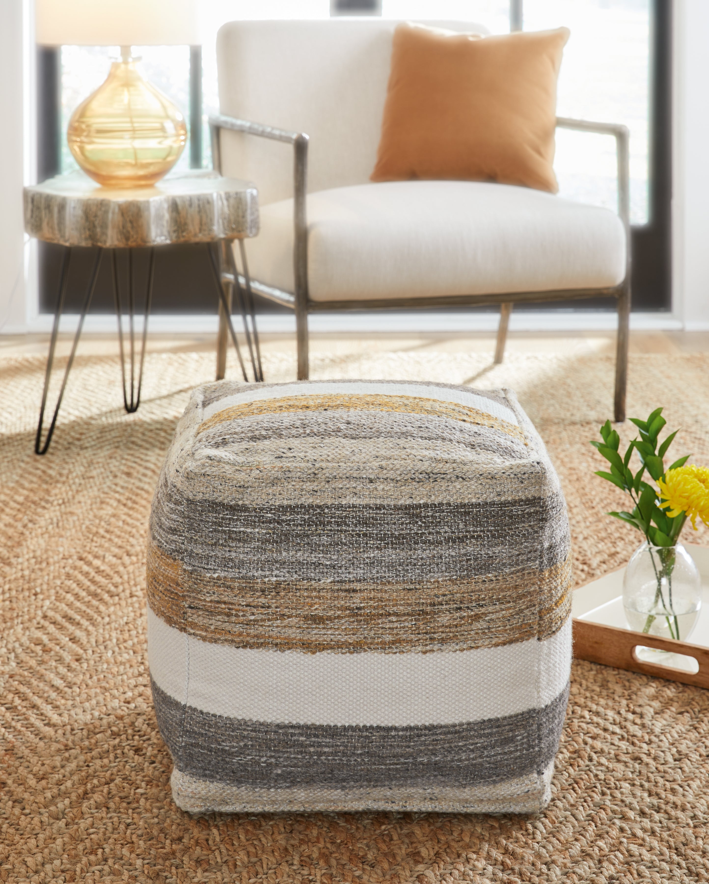 Orleans Furniture - Ashley Furniture - Josalind Pouf - Pouf / Multi - A1000935