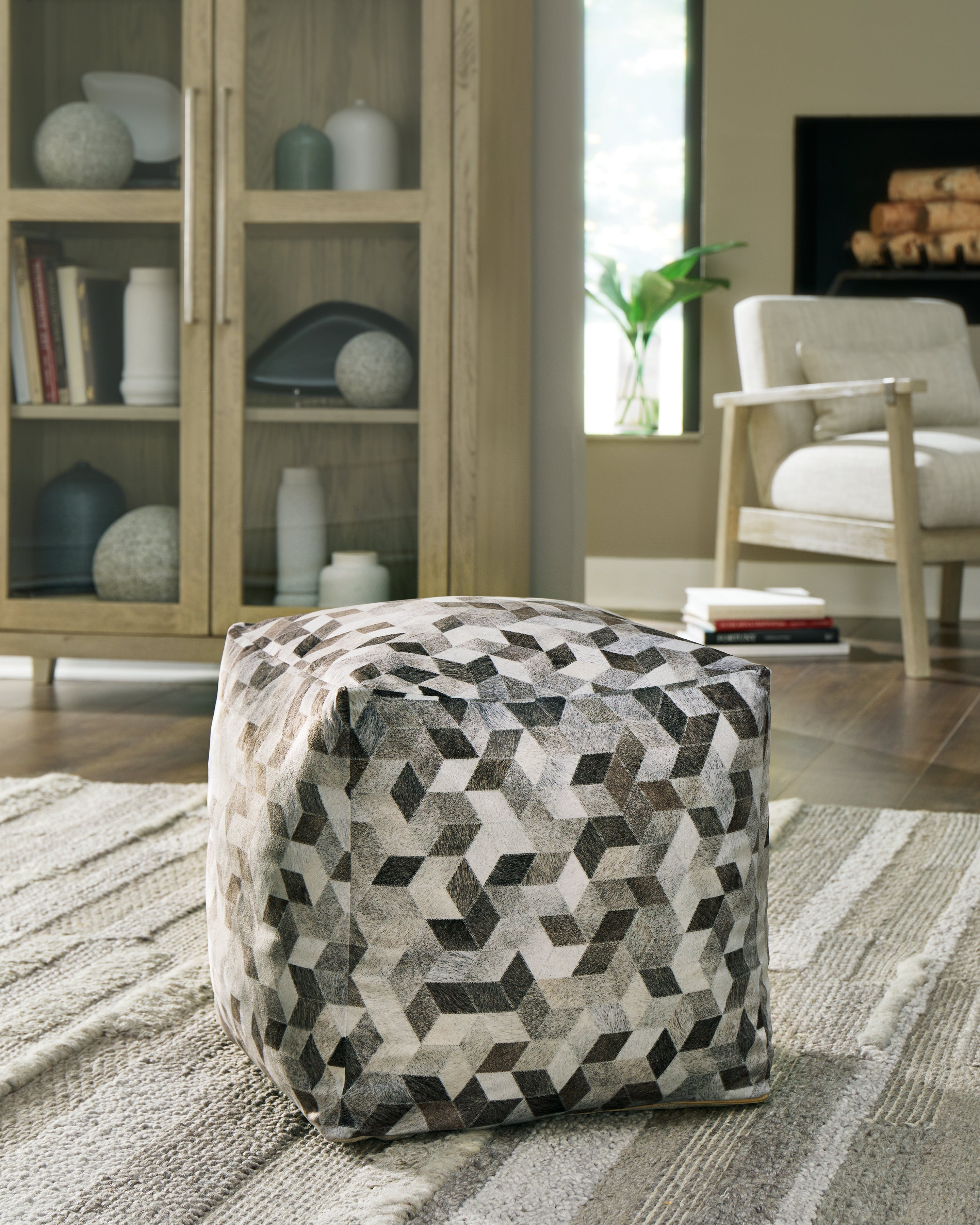 Orleans Furniture - Ashley Furniture - Albermarle Pouf - Pouf / Gray/Brown - A1000983