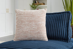 Orleans Furniture - Ashley Furniture - Nashlin Pillows - Pillow (4/CS) / White/Rust - A1001038