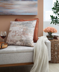 Orleans Furniture - Ashley Furniture - Edinfielders Pillows - Pillow (4/CS) / Cream/Gray/Rust - A1001094