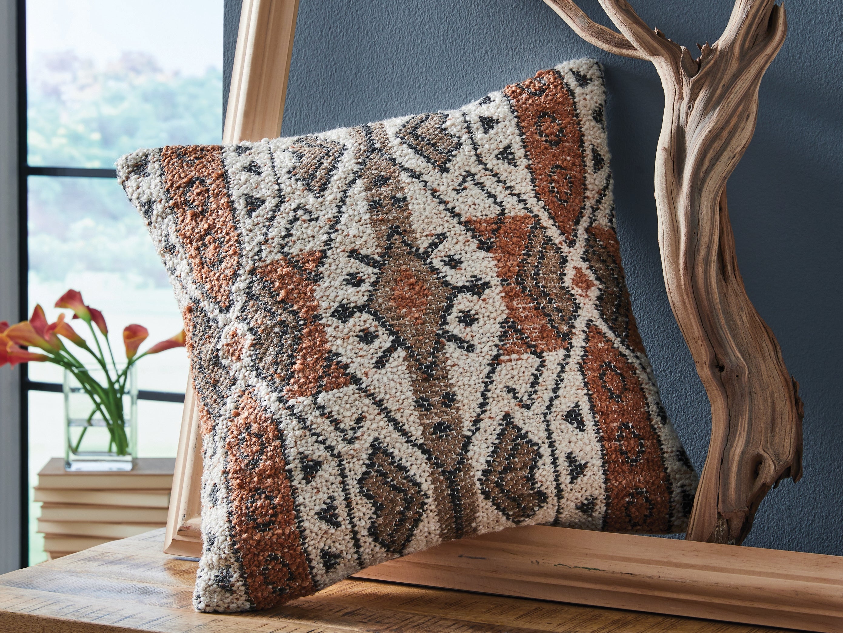 Orleans Furniture - Ashley Furniture - Kierenworth Pillows - Pillow (4/CS) / Sienna/Ivory/Black - A1001110
