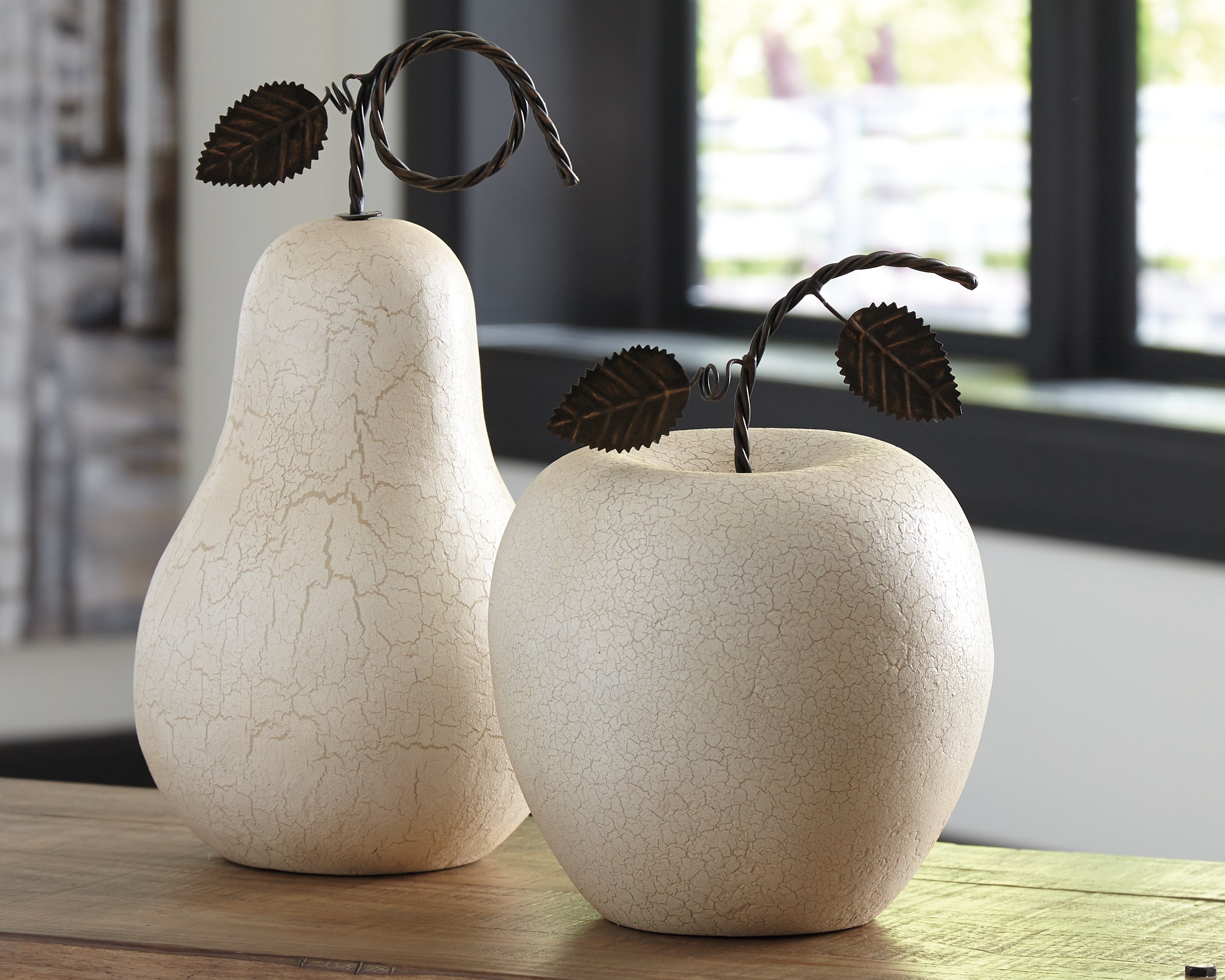 Orleans Furniture - Ashley Furniture - Bidelia Sculpture - Sculpture Set (Set of 2) / Antique White - A2000381