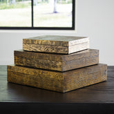 Orleans Furniture - Ashley Furniture - Keldy Box (Set of 3) - Box Set (3/CN) / Antique Brass Finish - A2000490