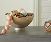 Orleans Furniture - Ashley Furniture - Maura Bowl - Bowl / Antique Gold Finish - A2000594