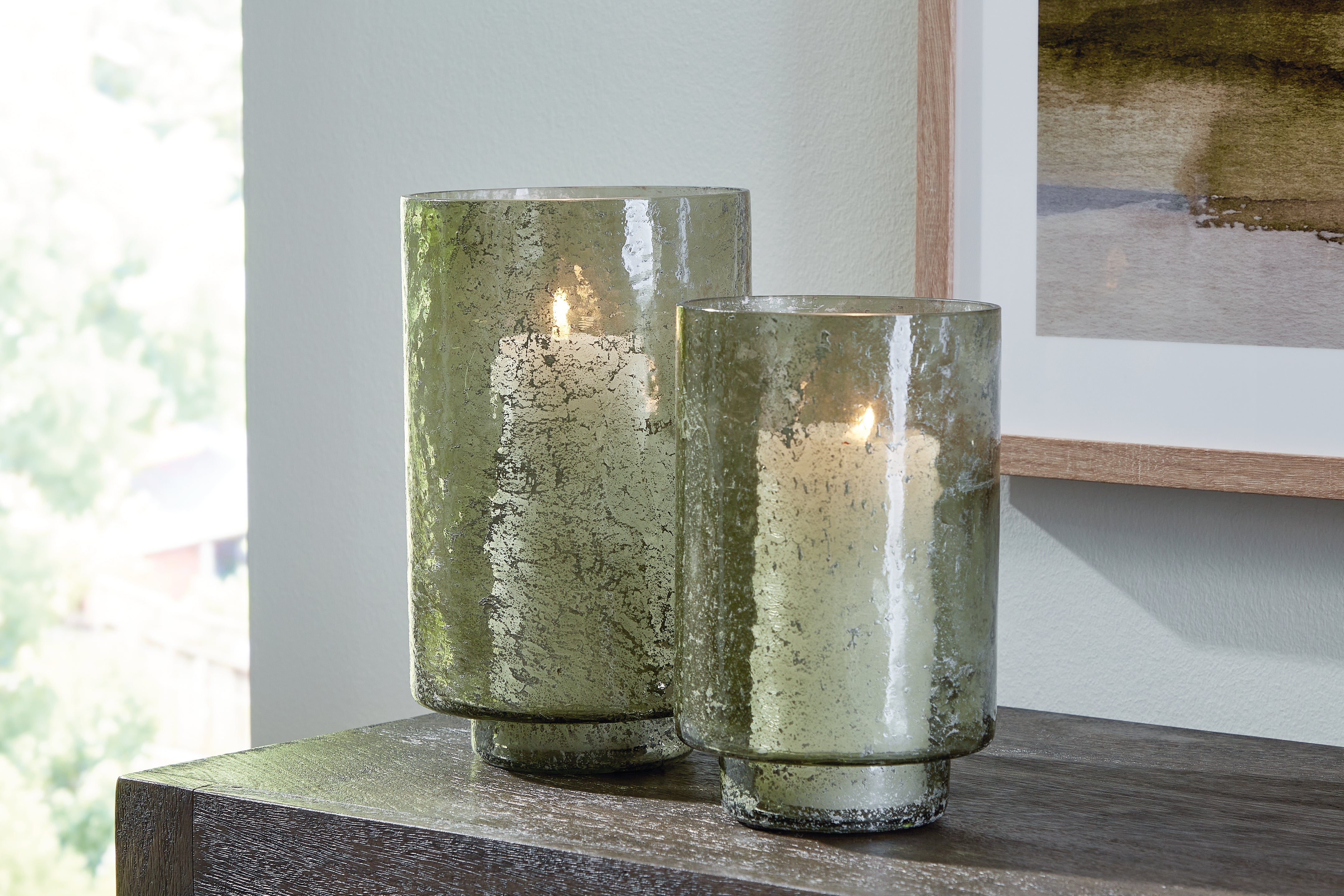 Orleans Furniture - Ashley Furniture - Clarkton Candle Holder - Candle Holder Set (Set of 2) / Green - A2000623