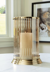 Orleans Furniture - Ashley Furniture - Aavinson Candle Holder - Candle Holder / Amber/Gold Finish - A2000687