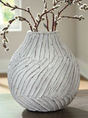 Orleans Furniture - Ashley Furniture - Shelvie Vase - Vase / Distressed White - A2000848
