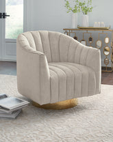 Orleans Furniture - Ashley Furniture - Penzlin Accent Chair - Swivel Accent Chair / Pearl - A3000241