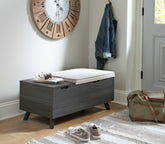 Orleans Furniture - Ashley Furniture - Yarlow Storage Bench - Storage Bench / Linen/Gray / 39"W x 19"D x 17"H - A3000321
