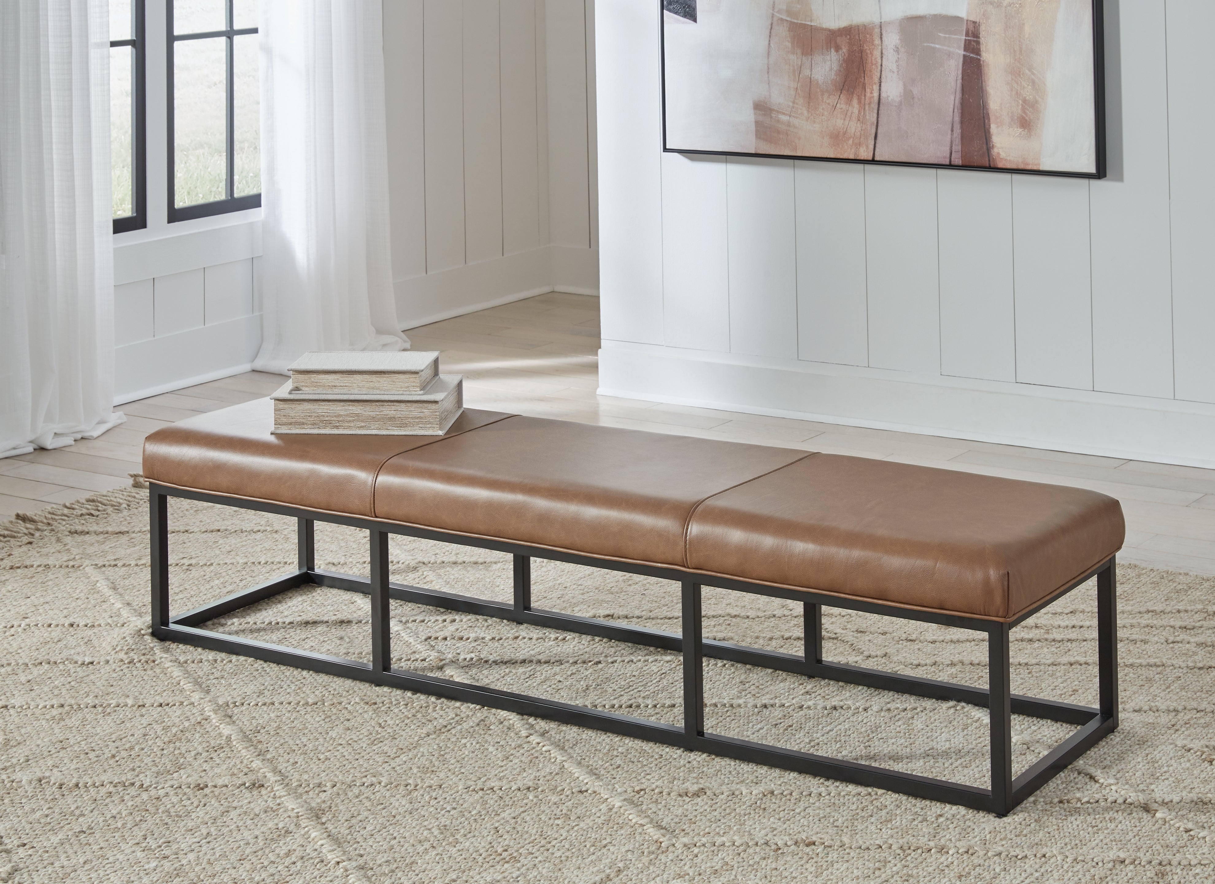 Orleans Furniture - Ashley Furniture - Joston Accent Bench - Accent Bench / Caramel / 71"W x 19"D x 16"H - A3000693