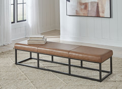 Orleans Furniture - Ashley Furniture - Joston Accent Bench - Accent Bench / Caramel / 71"W x 19"D x 16"H - A3000693