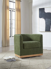 Orleans Furniture - Ashley Furniture - Jersonlow Swivel Accent Chair - Swivel Accent Chair / Forest Green - A3000696
