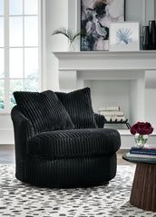 Orleans Furniture - Ashley Furniture - Gramwell Swivel Accent Chair - Swivel Accent Chair / Onyx - A3000725