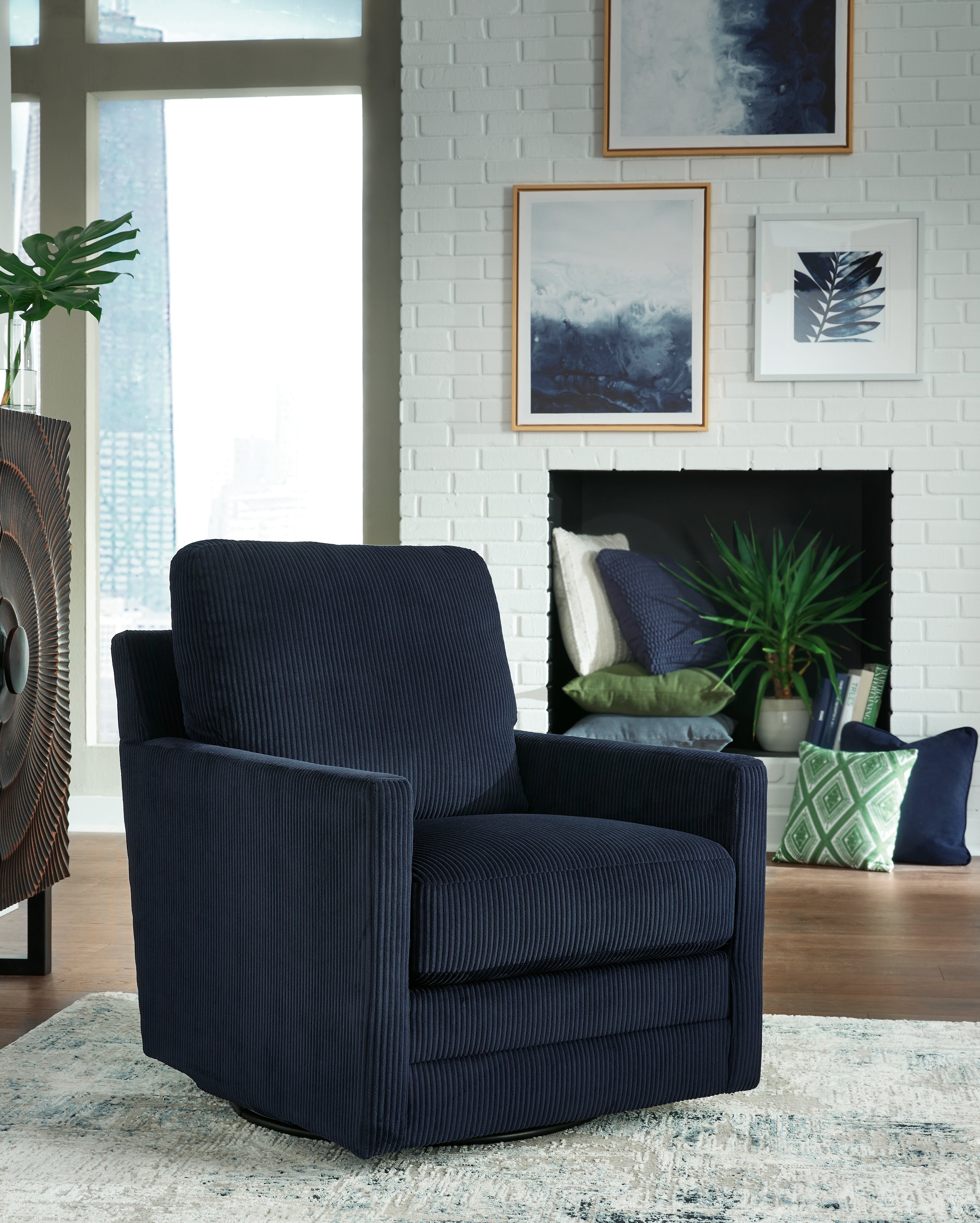 Orleans Furniture - Ashley Furniture - Icaman Swivel Accent Chair - Swivel Accent Chair / Onyx - A3000726