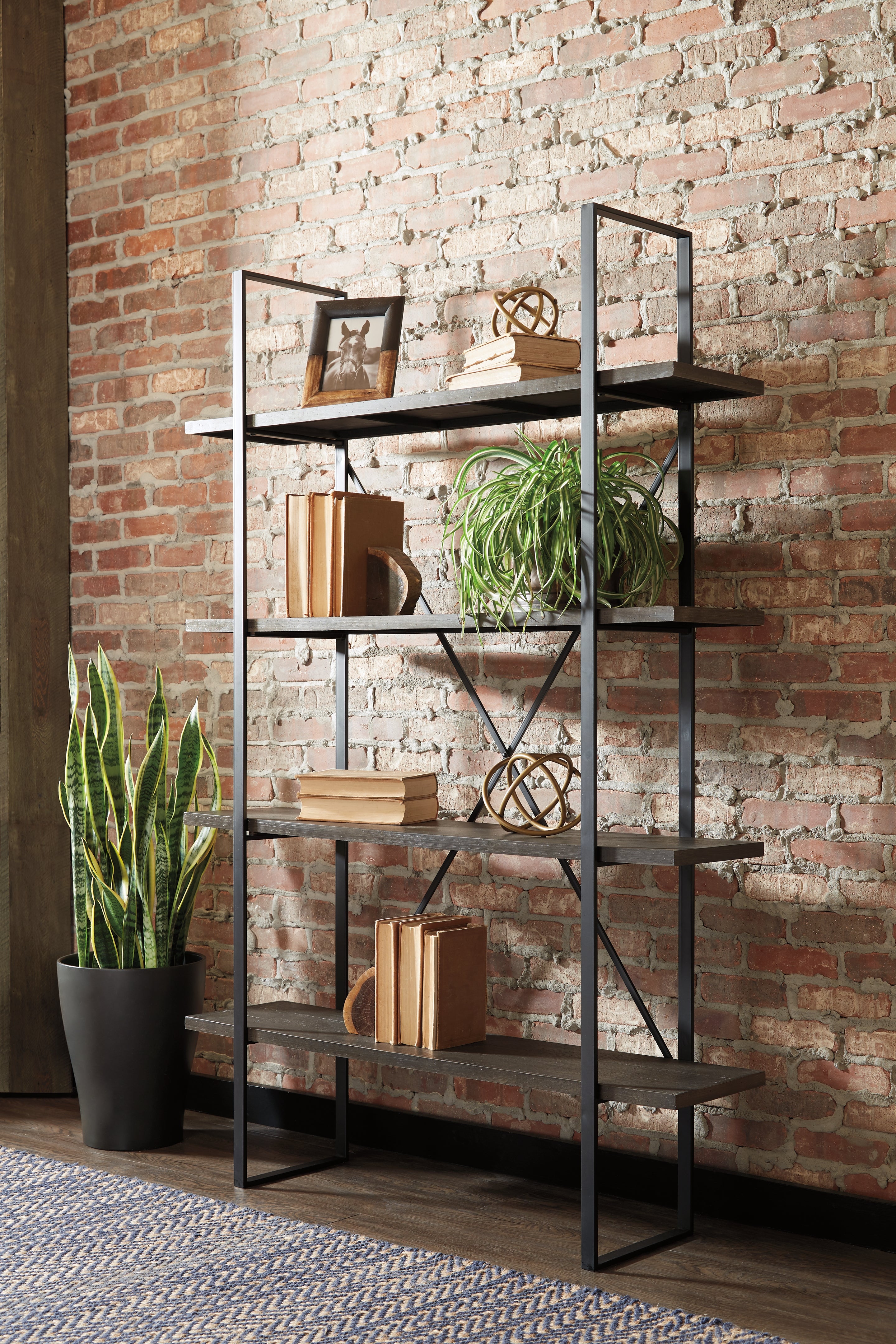 Orleans Furniture - Ashley Furniture - Gilesgrove Bookcase - Bookcase / Black/Gray - A4000017