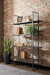 Orleans Furniture - Ashley Furniture - Gilesgrove Bookcase - Bookcase / Black/Gray - A4000017